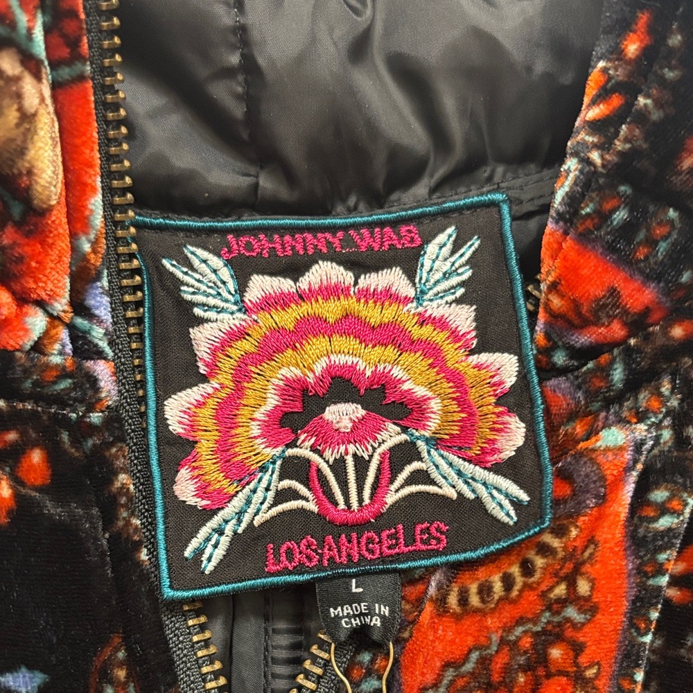 JOHNNY WAS DOLMAN QUILTED JACKET-SEZANA, Velvet Fabric. Size : Large (L ) NWT - Picture 11 of 14